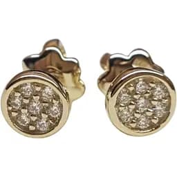 Золоті сережки-пуссети Qvaliz з фіанітами. 602-00102