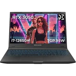 Dream Machines Ноутбук RG3050-15 15.6FHD IPS, Intel i7-12650H, 32GB, F1TB, NVD3050-4, DOS, чорний