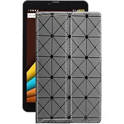 Чехол StatusCASE из экокожи для планшета Sigma X-style Tab A81 Серый ромб