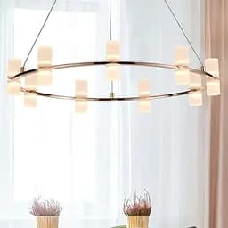 Современная подвесная люстра с миниатюрными плафонами Line.F Диаметр 55 см