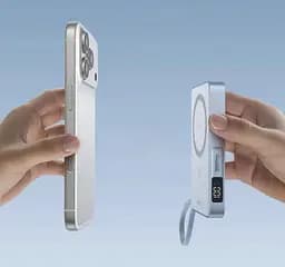 Магнітний павербанк Ugreen PB594 з бездротовою MagSafe зарядкою блакитний 30W 10000 мАч - мініатюра 9