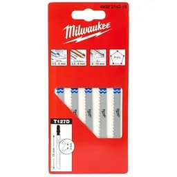 Полотна для лобзиків T127D MILWAUKEE, 75х3,0мм, (5шт), (алюміній)