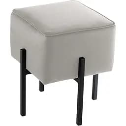 Пуф J-line на металлических ножках белый (983371)