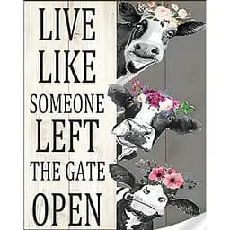 Алмазная мозаика Strateg ПРЕМИУМ Три коровы размером 30х40 см (GM86860)