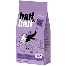Сухий корм Half & Half для дорослих собак середніх порід із яловичиною 2 кг