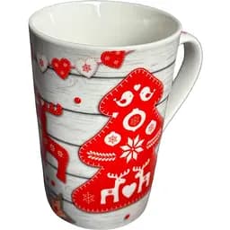 Чашка новогодняя Tanto T3694 керамика в подарочной упаковке 350 мл Белая