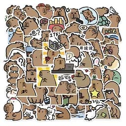 Стікерпак Набір наклейок GeekLand Капібара 60 штук