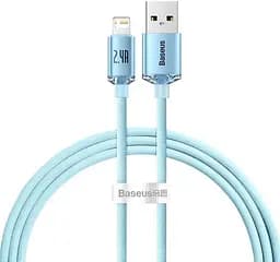 Кабель Baseus Crystal Shine Series Fast Charging Data Cable USB to iP 2.4A 2 м Sky Blue (CAJY001203)