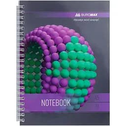 Тетрадь Buromax Sphere на пружине А5, 80 листов фиолетовая (BM.24552101-07)