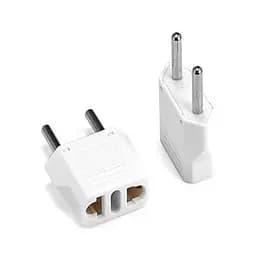 Перехідник мережевий 2 Pin EU Plug Adapter ep0130 (мідь) White