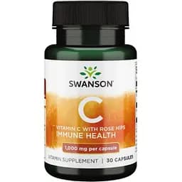 Вітамін С Swanson Vitamin C with Rose Hips 1000 мг 30 капсул