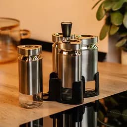 Набір ємностей для спецій на підставці 4 баночки по 120 мл, хром TS Kitchen HP1324 - мініатюра 14