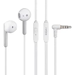 Навушники Celebrat G6 пластикові вкладиші з мікрофоном білі