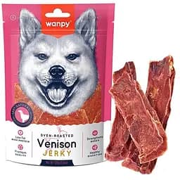 Wanpy Venison Jerky ванпи вяленая оленина з качкою слайси ласощі для собак