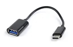 Кабель USB AF-Type-C, 20 см, черный, Cablexpert (A-OTG-CMAF2-01)