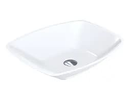 Умивальник Miraggio LEX S (0002014) Miramarble, Глянцевий, Накладний, Білий