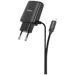 Мережевий зарядний пристрій Hoco C82A USB 2.4A + Cable to Lightning Black [62955]