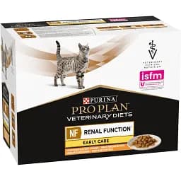 Уцінка. Набір паучів Purina Pro Plan Veterinary Diets NF Renal Function Early Care при патології нирок з куркою 10 шт. х 85 г 
