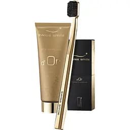 Набор Swiss Smile: Зубная паста золотая 5 мл + Зубная щетка золотая матовая