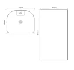Умивальник підлоговий Mixxus Premium Diverse-1102 marble 460x380x840 мм з отвором під змішувач MP6576, Мармур - мініатюра 3