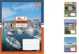 Тетради ученические 18 листов клетка. YES Travel, 25 шт. в упаковке