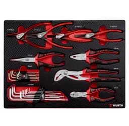 Набор инструментов Wurth Zebra шарнирно-губцевых в ложементе 25 шт. (0965905917)