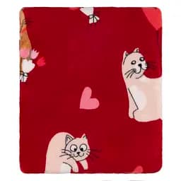 Плед Ardesto Flannel 160х200 см 100% поліестер котики з сердечками pbe0050460 - мініатюра 3