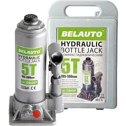 Домкрат гідравлічний пляшковий Belauto 5 т 195-380 мм у кейсі (DB05P)