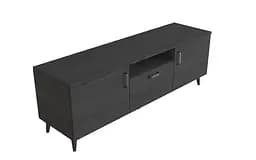 Тумба Лестер на конусних ніжках Ferrum-decor 48x139x38 Чорний метал ДСП Сосна Кембра 16 мм (FRD-106802) - мініатюра 2