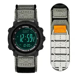 Наручний годинник чоловічий 036 Nylon Tactic Black-Grey Awarder acs0031929