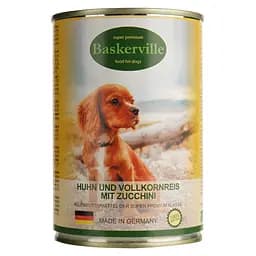 Влажный корм для собак Baskerville Петух с рисом и цуккини 400 г