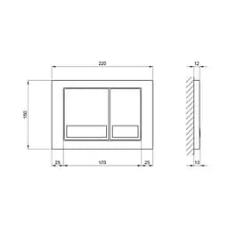 Клавіша змиву Qtap Nest QT0111M06029SAT, Хром матовый - мініатюра 2