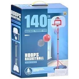 Баскетбольне кільце MR 1125 на металевій стійці 140 см, кільцем 23 см і щитом 38x29 см, червоне