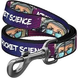 Поводок для собак Waudog Nylon нейлоновый рисунок "Космос. Ракетостроение"