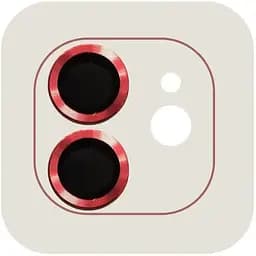 Защитное стекло на камеру Epik Metal Classic Red для Apple iPhone 11 / 12 / 12 mini в упаковке красное