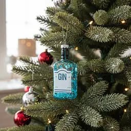 Прикраса ялинкова Yancheng Everbright Пляшка Джину з блискітками (833756)