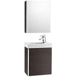 Комплект тумба з умивальником + дзеркальна шафа Roca Mini 45 см венге A855866154