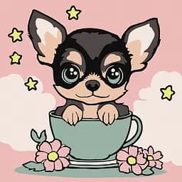 Картина за номерами "Милий цуцик" Ідейка KHO6270, 25х25 см