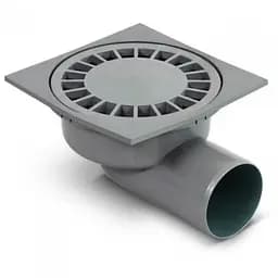 Трап горизонтальный Pestan 50 мм с пластиковой решеткой 150х150 мм 30412