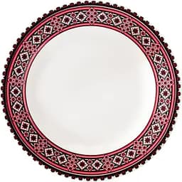 Тарілка S&T Вишиванка червоне та чорне (30001-004)