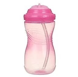 Поильник-непроливайка Курносики, с силиконовой трубочкой, 420 мл, розовый (7225 рож)
