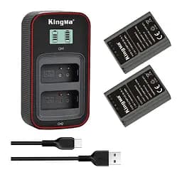 3-Pack KingMa Olympus BLN-1 (2 АКБ KingMa BLN-1 та 1 ЗУ на дві батареї)