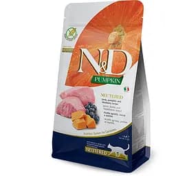 Сухой корм для стерилизованных кошек Farmina N&D Quinoa с тыквой, ягненком и черникой 1.5 кг