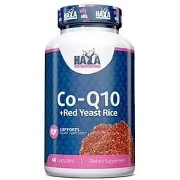 Коензим Q10 + Червоний дріжджовий рис Haya Labs Co-Q10 60 mg & Red Yeast Rice 500 mg 60 капсул