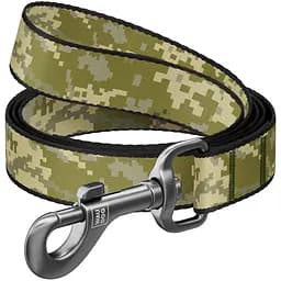 Повідець для собак Waudog Nylon, малюнок Мілітарі, розмір M, 122х2 см