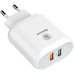 Мережевий зарядний пристрій Baseus Bojure Series 2USB QC 3A CCALL-AG02 White