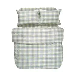 Постельное белье Lotus Home - Checked Madras зеленый евро