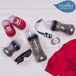 Силіконова симетрична пустушка Nuvita Air55 Cool Baby Star, 0+ міс., чорний (NV7065IB) - мініатюра 7