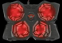 Підставка для ноутбука до 17" Trust GXT 278 Yozu, Black, 4x12 см вентилятори, червоне LED підсвічування, 3 варіанти висоти, 406х286х30 мм, 752 г (20817) - мініатюра 2