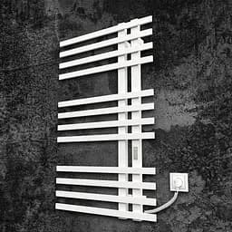 Электрический полотенцесушитель Kosser Браш 1000x600 ER тайм. белый ДБ02ERW, Белый матовый, Правое